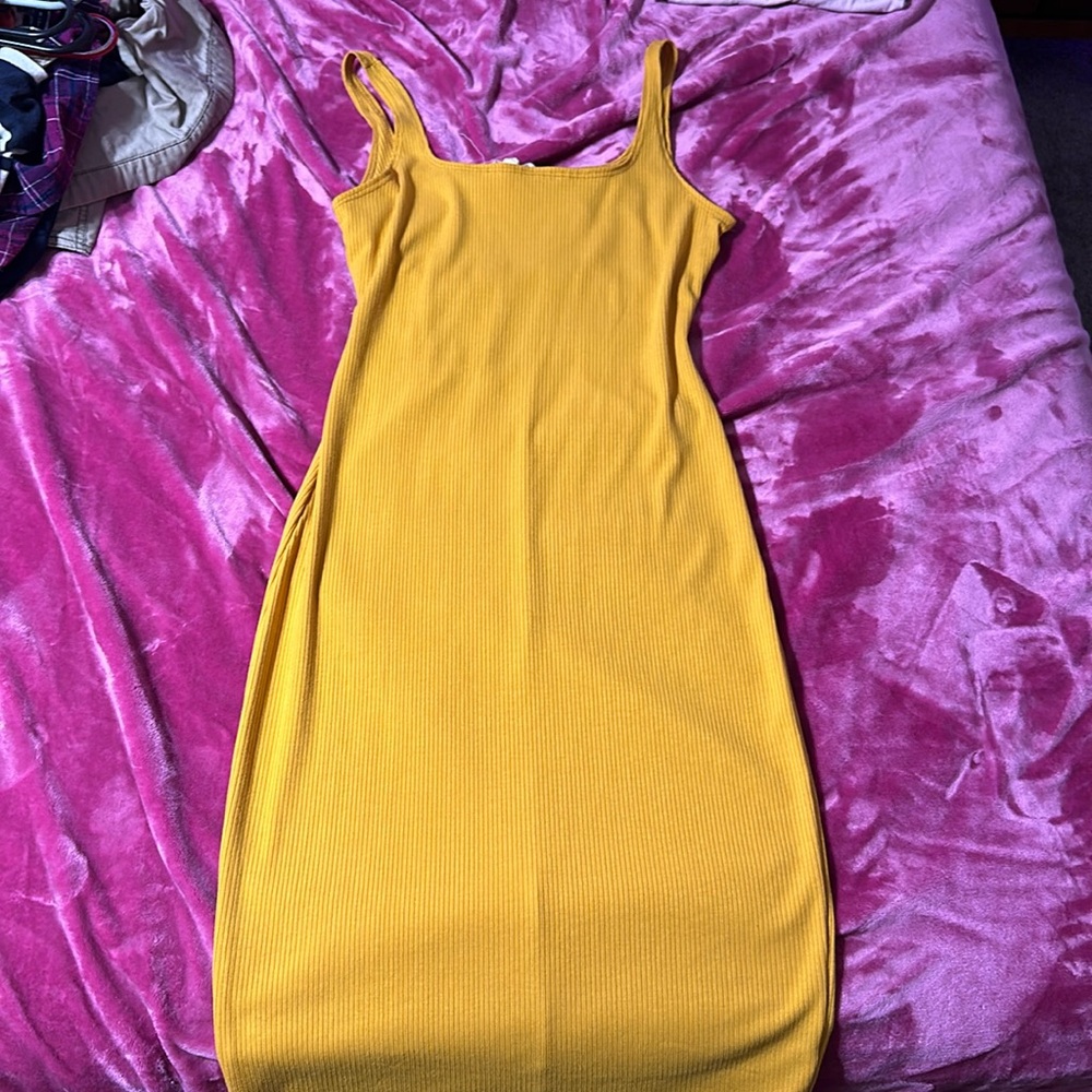 Mustard yellow dress